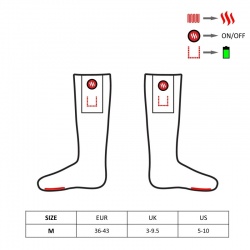Ogrzewane skarpety grzejące kapcie GLOVii GOB akumulator rozmiar 37-44