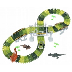 Terenowy tor samochodowy Dinozaury Park dinosaur 153 elementy XL