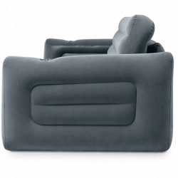 Dmuchana welurowa sofa rozkładane łóżko 2w1 z oparciem fotel INTEX 66552