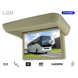 Monitor podwieszany do autobusu busa NVOX z matrycą LED 22 cali FULL HD automatyczne otwiera i zamyka ekran