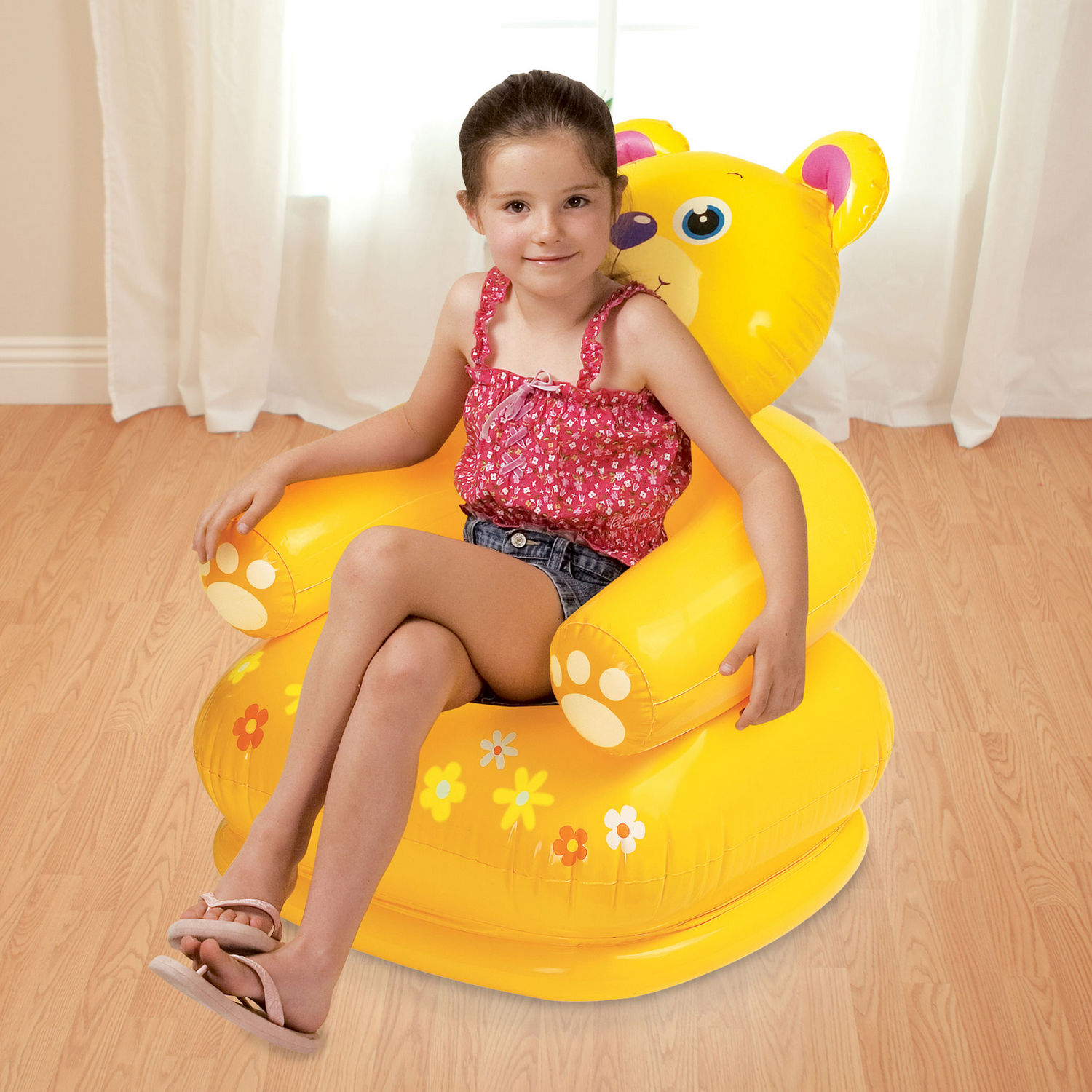 Fotel dmuchany dla dziecka Wesołe Zwierzęta 65 x 64 cm Intex 68556